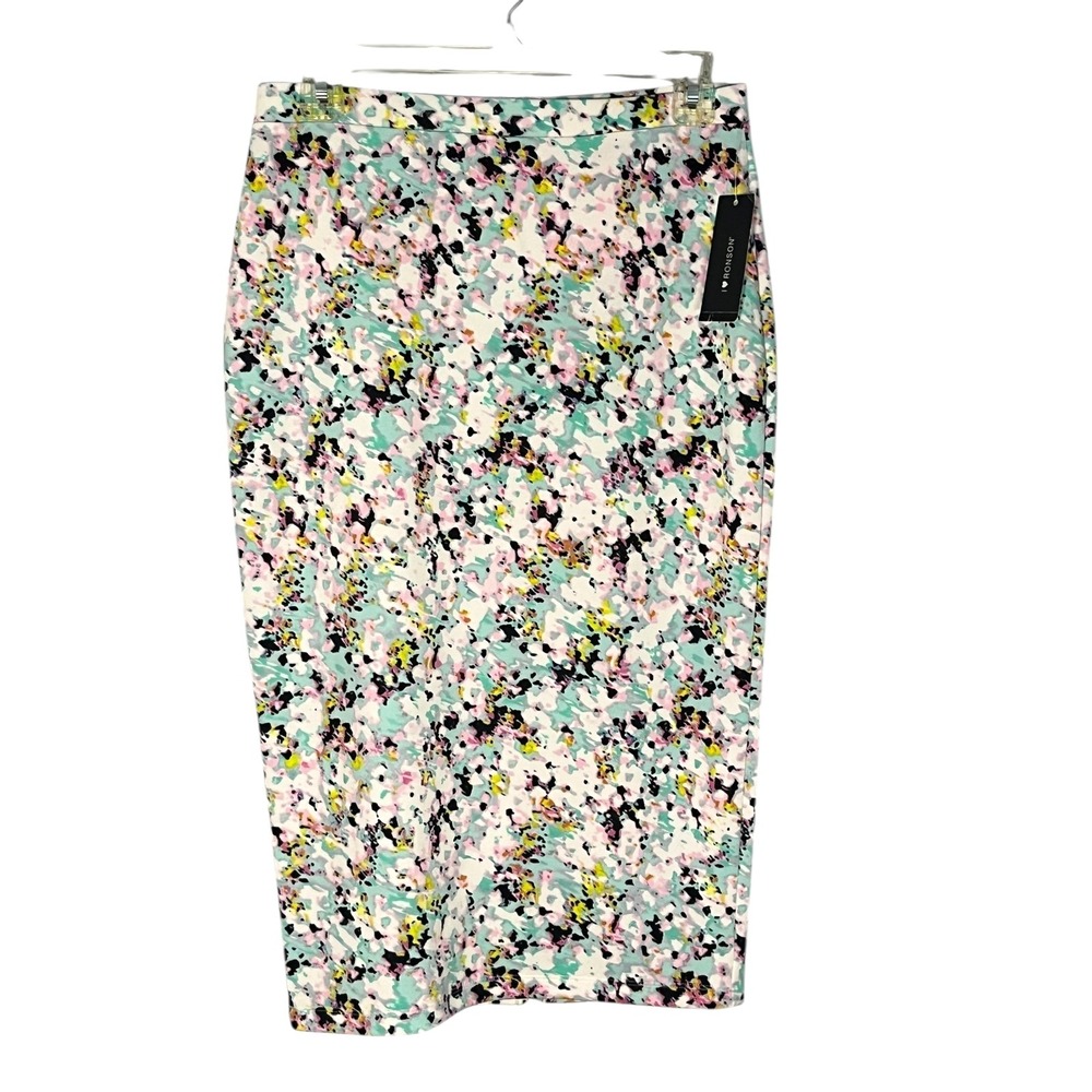 I‎ Love Ronson NWT Women's Pencil Skirt Poly/Spandex Stretch S Waist 28" Floral